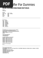 Excel Buffer For Dummies