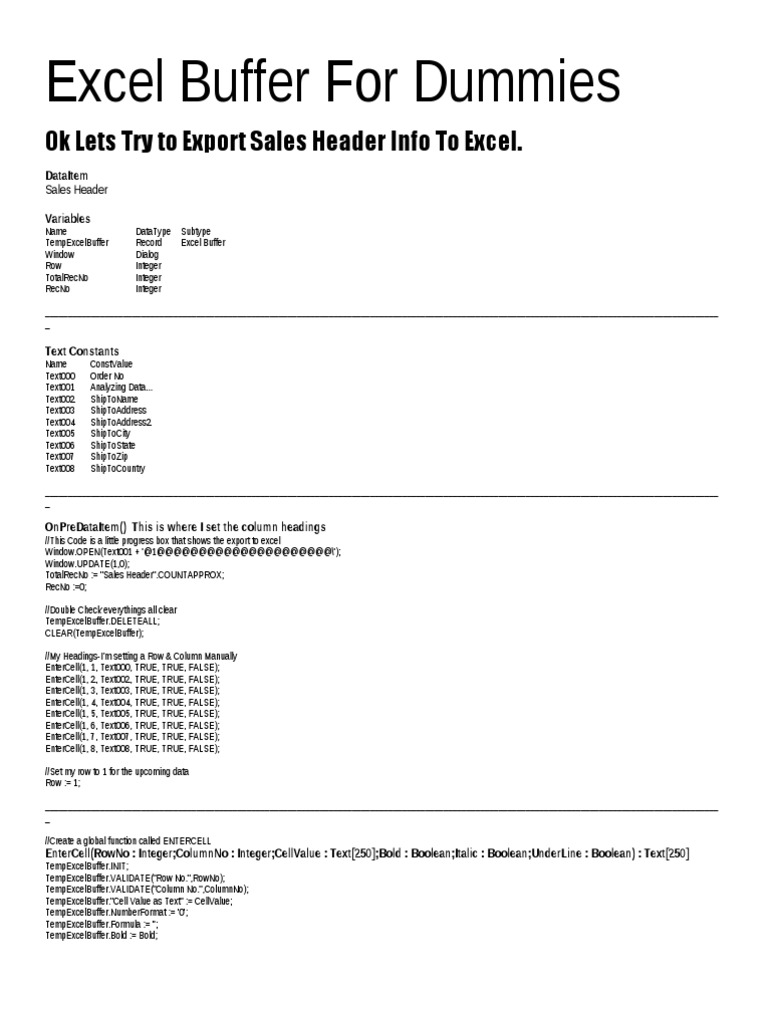 Excel Buffer for Dummies Boolean Data Type Integer Science)