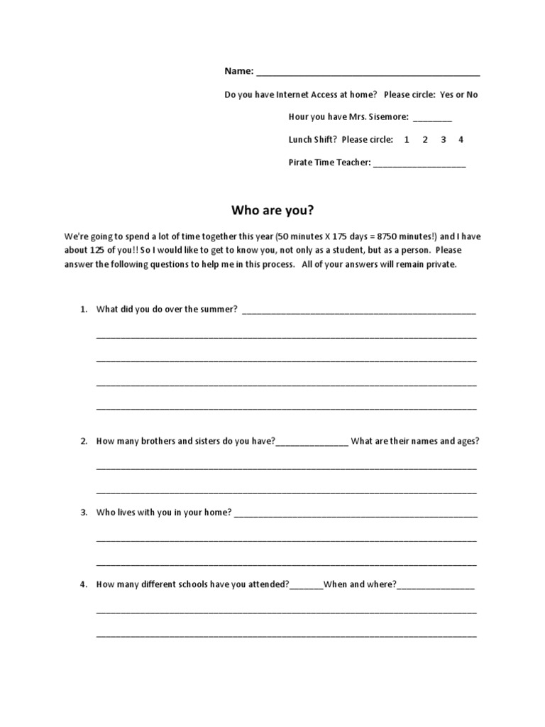 Who Are You | PDF