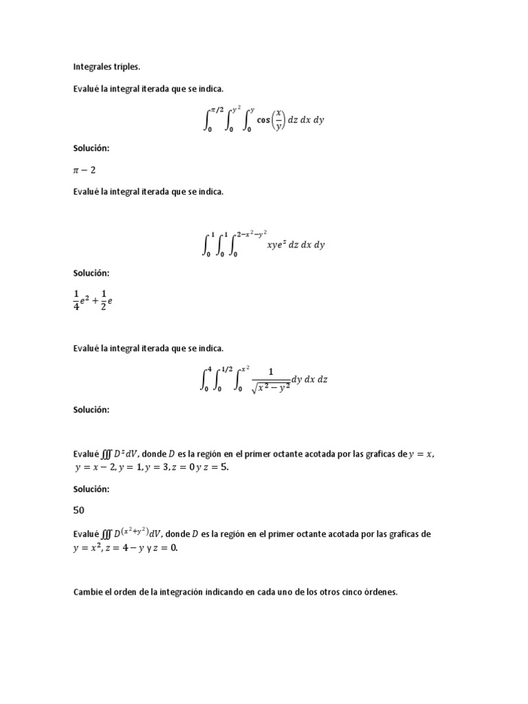 Integrales Triples | PDF