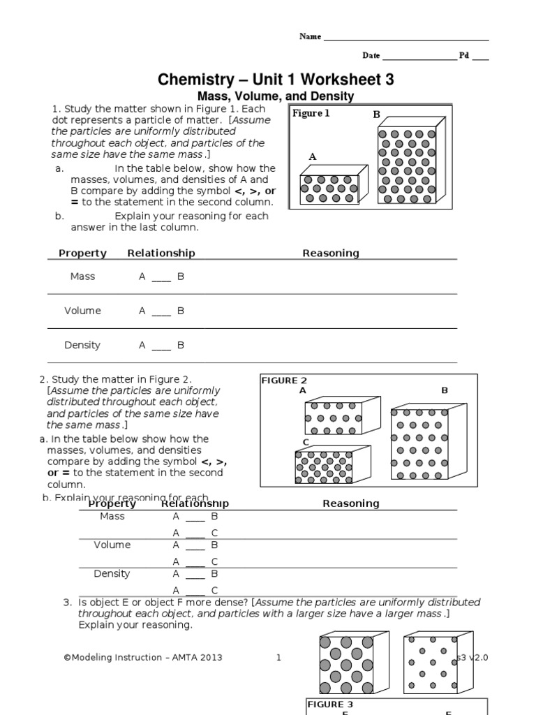 Worksheets Chemistry Unit 1 Worksheet 3 100 chemistry dimensional analysis worksheet worksheets for 05 ws3 density matter