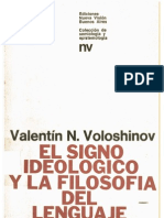 Voloshinov - El signo ideológico y la filosofía del lenguaje.