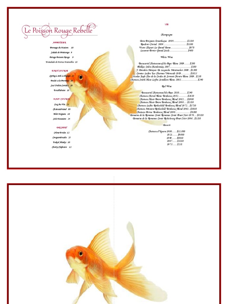 Fine Dining Menu and Wine List | PDF | Technology & Engineering