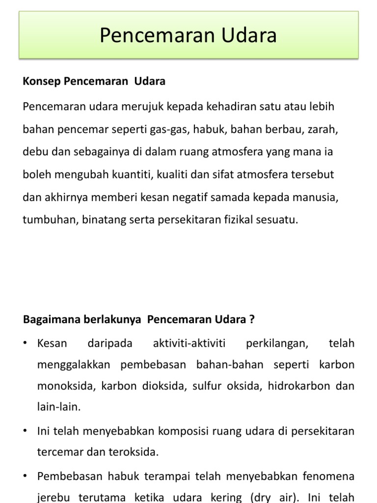 Kesan Jerebu Terhadap Ekosistem Pdf