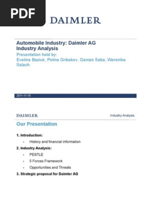 Daimlerfinalpresentationpdf Phpapp02 Mercedes Benz Daimler Ag