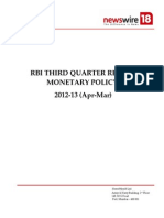 Rbi Third Quarter Review Monetary Policy 2012-13 - Apr-Mar