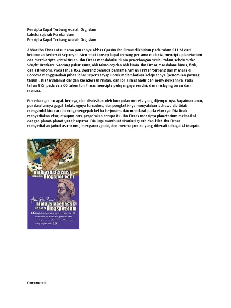 Pencipta Kapal Terbang Adalah Org Islam Pdf