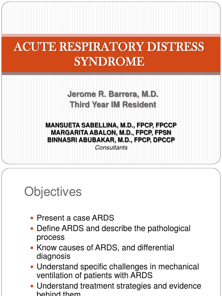 ARDS Case Study and Management Overview | PDF | Lung | Sepsis