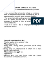 The Payment of Gratuity Act, 1972