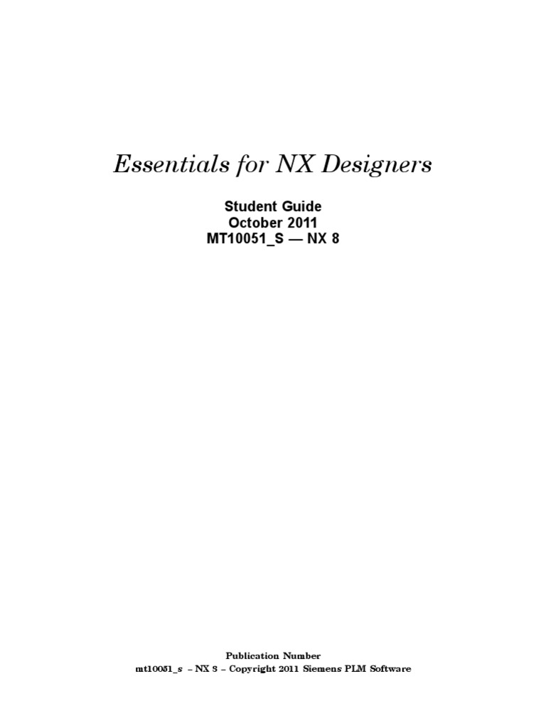 Essentials For NX Designers | PDF