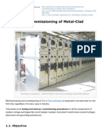 Testing and Commissioning of MetalClad Switchgear