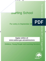 Sutton School Admissions Guide