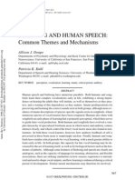 Doupe, A. J., & Kuhl, P. K. (1999) - Birdsong and Human Speech - Common Themes and Mechanisms. Annual Review of Neuroscience, 22 (1), 567-631.