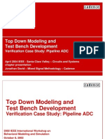 Top Down Modeling and Test Bench Development: Verification Case Study: Pipeline ADC