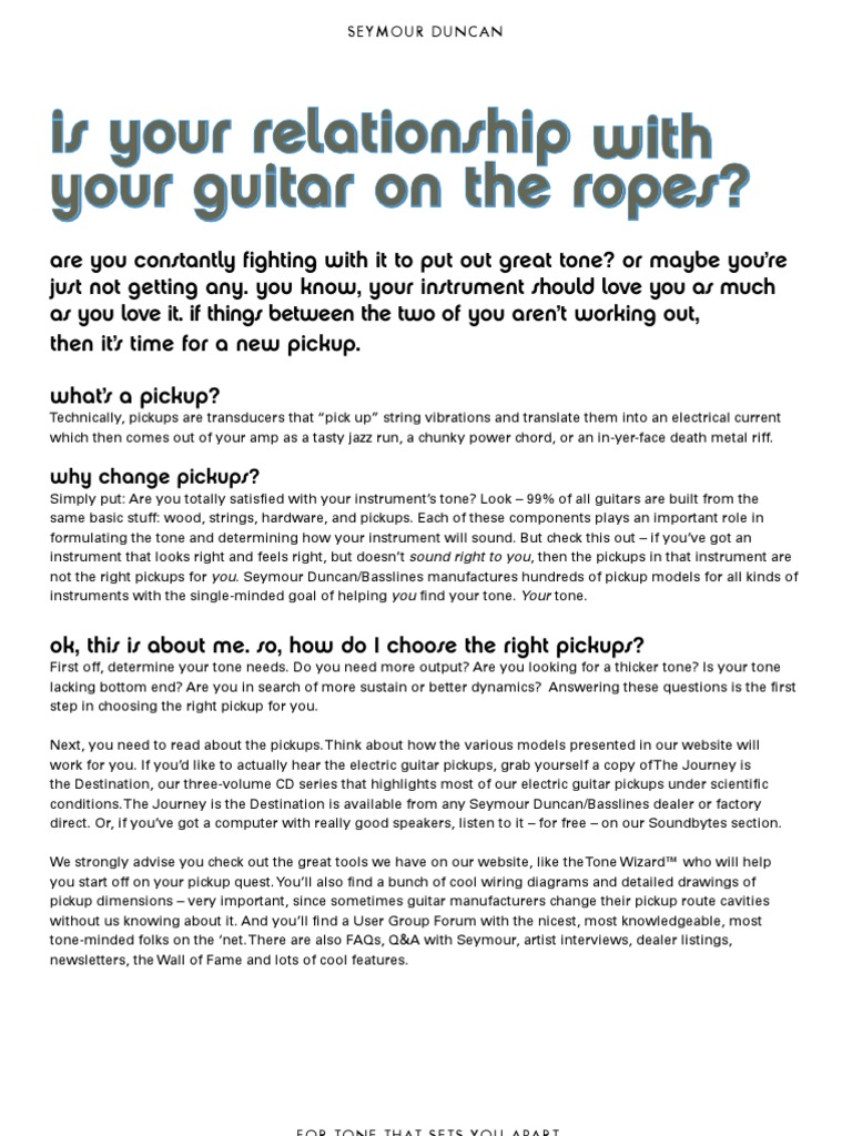 Seymour Duncan How To Pick A Pickup The Factors That Affect Your Guitar