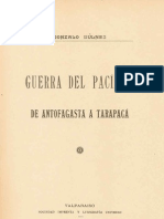 Guerra Del Pacifico, de Antofagasta A Tarapaca, Gonzalo Bulnes, 1911