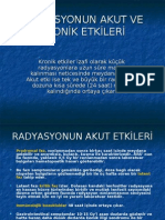 Radyasyonun Akutve Kronik Etkileri