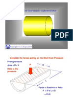 Hoop and Axial Stress in A Cylindrical Shell