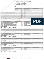 Unofficial: Institute of Business Management (Iobm) Fall 2013 Schedule