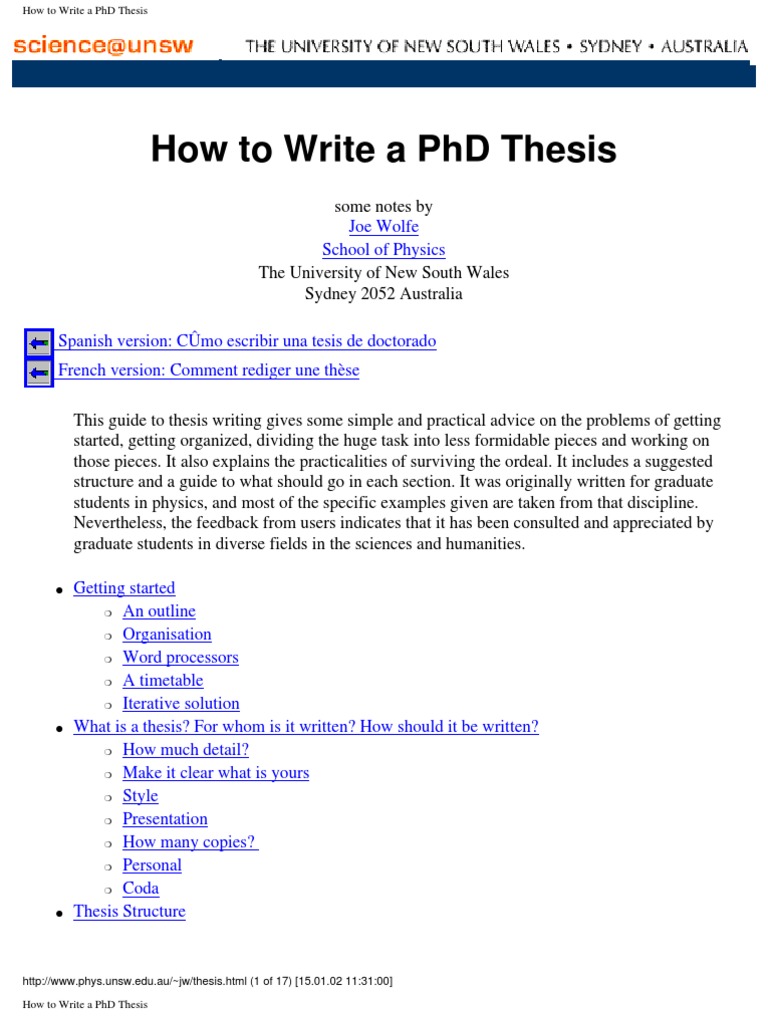 database for phd thesis