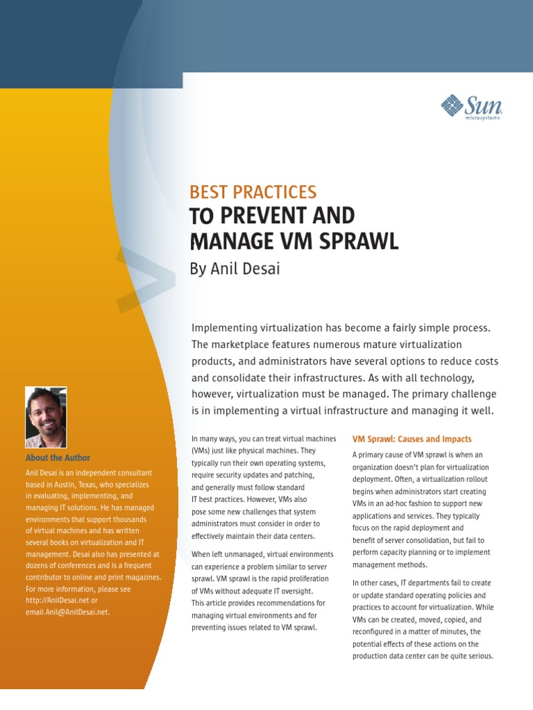 Manage VM Sprawl PDF Virtual Machine Data Center