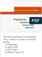 Kepferer's Brand-Identity Prism Model: Prepared by