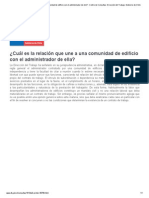 ¿Cuál Es La Relación Que Une A Una Comunidad de Edificio Con El Administrador de Ella - Centro de Consultas. Dirección Del Trabajo