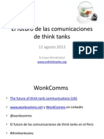 WonkComms: Futuro de Las Comunicaciones de Think Tanks