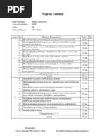 Download Program Tahunan Bahasa Indonesia Kelas IX by I Komang Candra Wiguna SN160762742 doc pdf