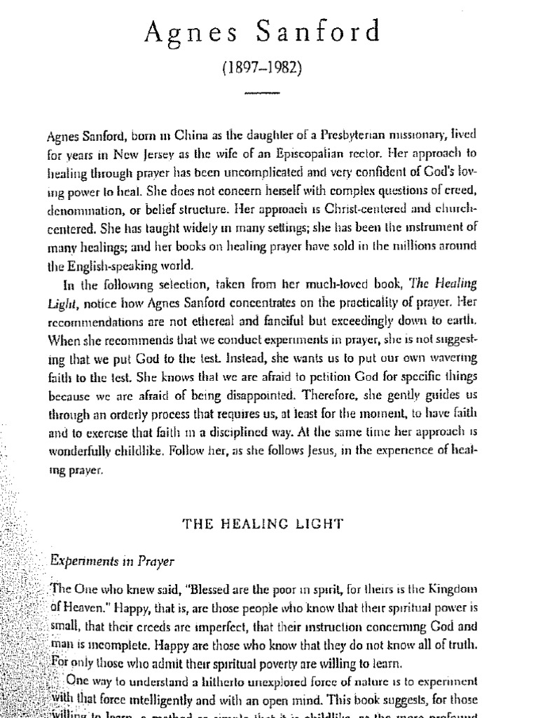 Excerpt From The Healing Light by Agnes Sanford PDF