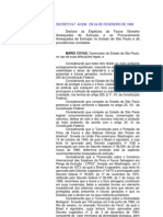 DECRETO ESTADUAL Nº 42.838 DE 1998