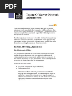 Testing of Survey Network Adjustments