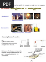 IGCSE Chemistry - Rates and Equilibrium