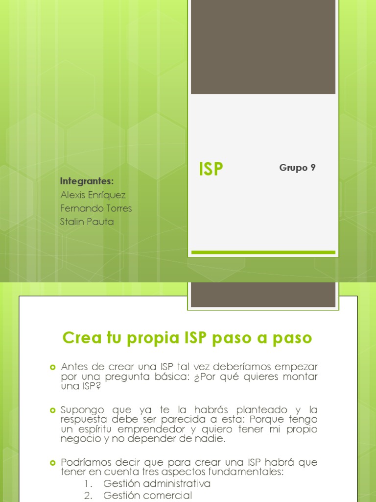 ISP | PDF | Proveedor de servicios de Internet | Servidor (Computación)