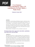 o ser humano e duas abordagens sobre a fé - noemia