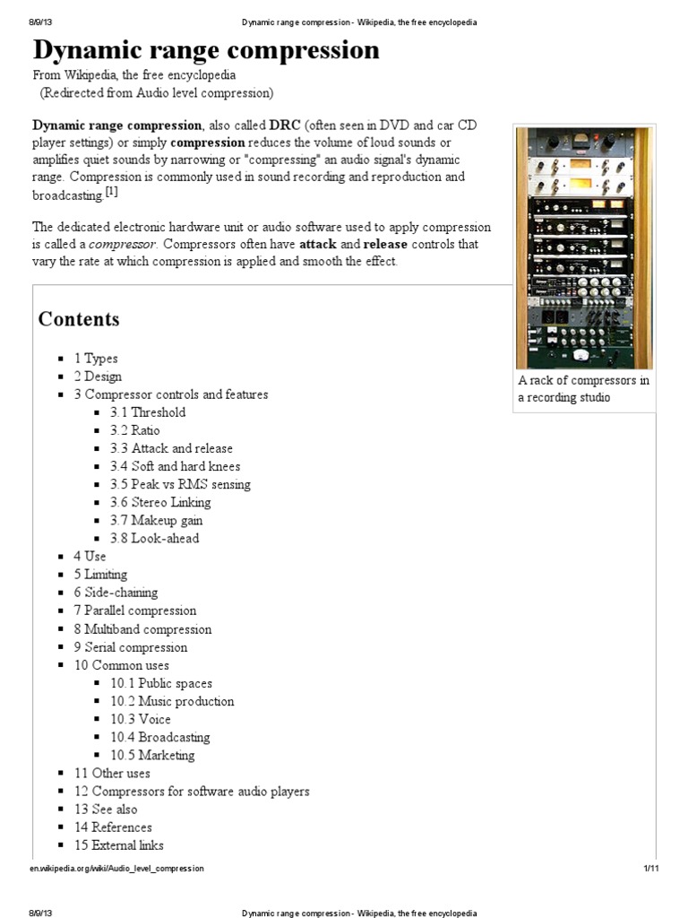 Dynamic Range Compression Wikipedia The Free Encyclopedia