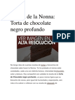 Recetas de Torta de Chocolate