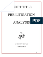 Quiet Title Pre-Litigation Analysis