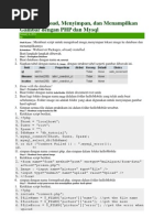 Download Tutorial Upload Menyimpan dan Menampilkan Gambar dengan PHP dan Mysql by Aditya Kurniawan SN160849373 doc pdf