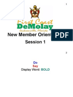 New Member Orientation Notes