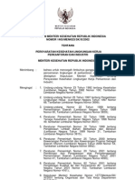 KMK No. 1405 Ttg Persyaratan Kesehatan Lingkungan Kerja Perkantoran Dan Industri