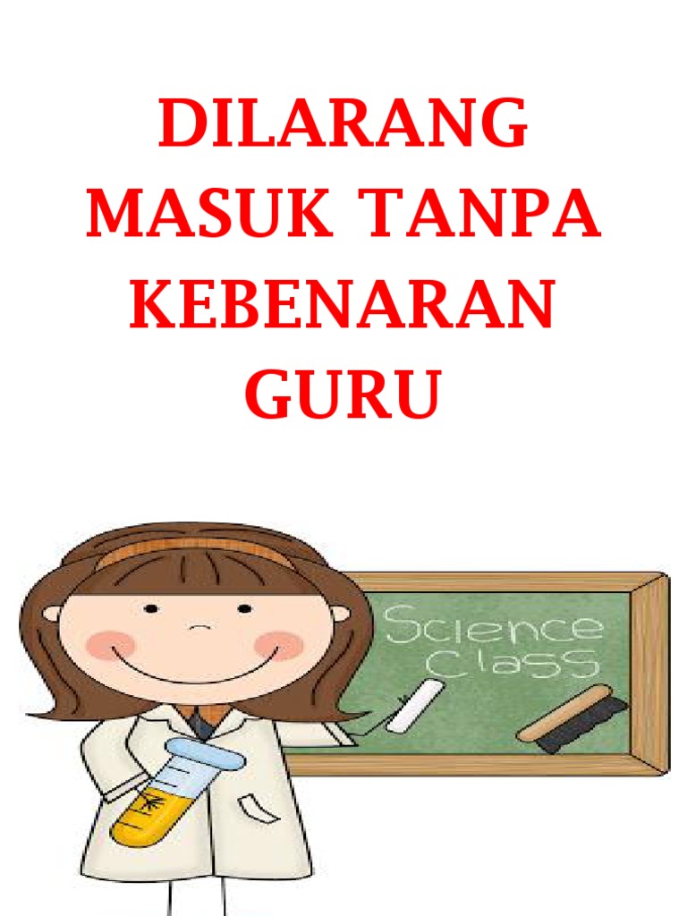 Dilarang Masuk Tanpa Kebenaran Guru Pdf