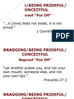 Bragging Being Prideful Conceitful