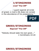 Greed Stinginess