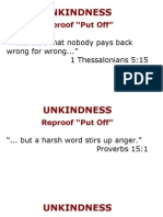 Reproof "Put Off": "Make Sure That Nobody Pays Back Wrong For Wrong... " 1 Thessalonians 5:15