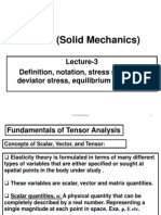 Lecture-3 (Definition, Notation, Stress Symmetry, Deviator Stress, Equilibrium Equations)