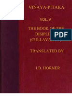 Horner I B TR Book of The Discipline Vinaya Pitaka Vol V Cullavagga 472p