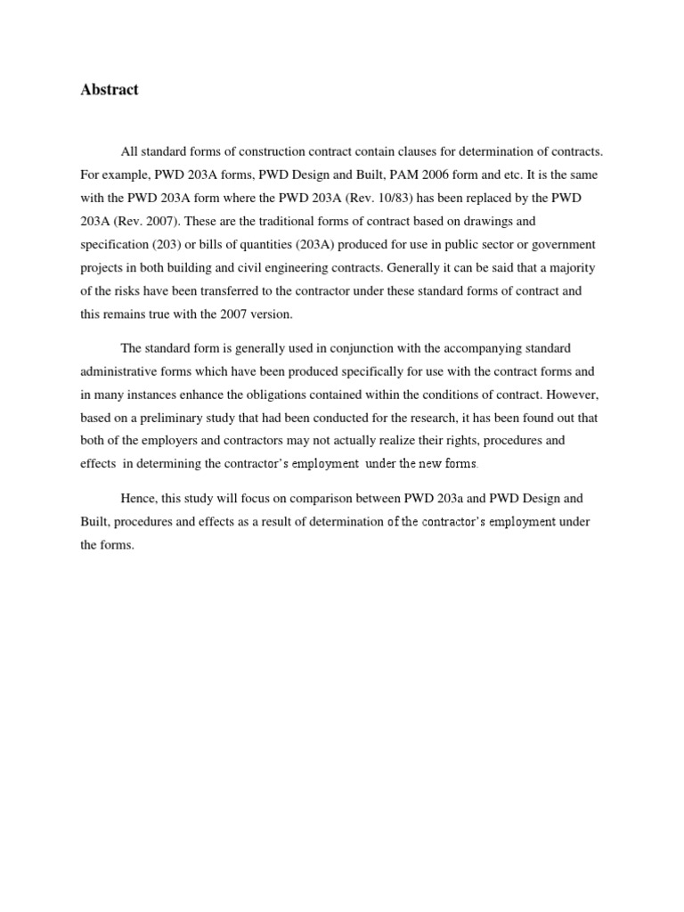 Pam Form Of Contract 2006 Download