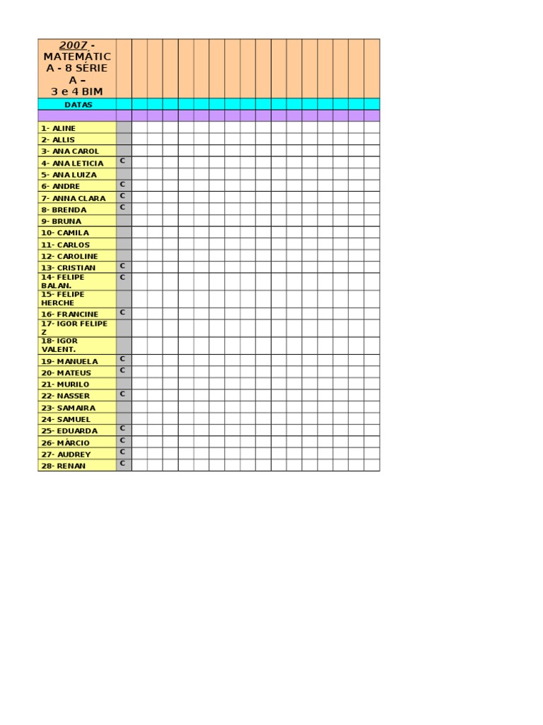 2007 8th Grade Math Class Roster | PDF | Sports & Recreation | Social ...