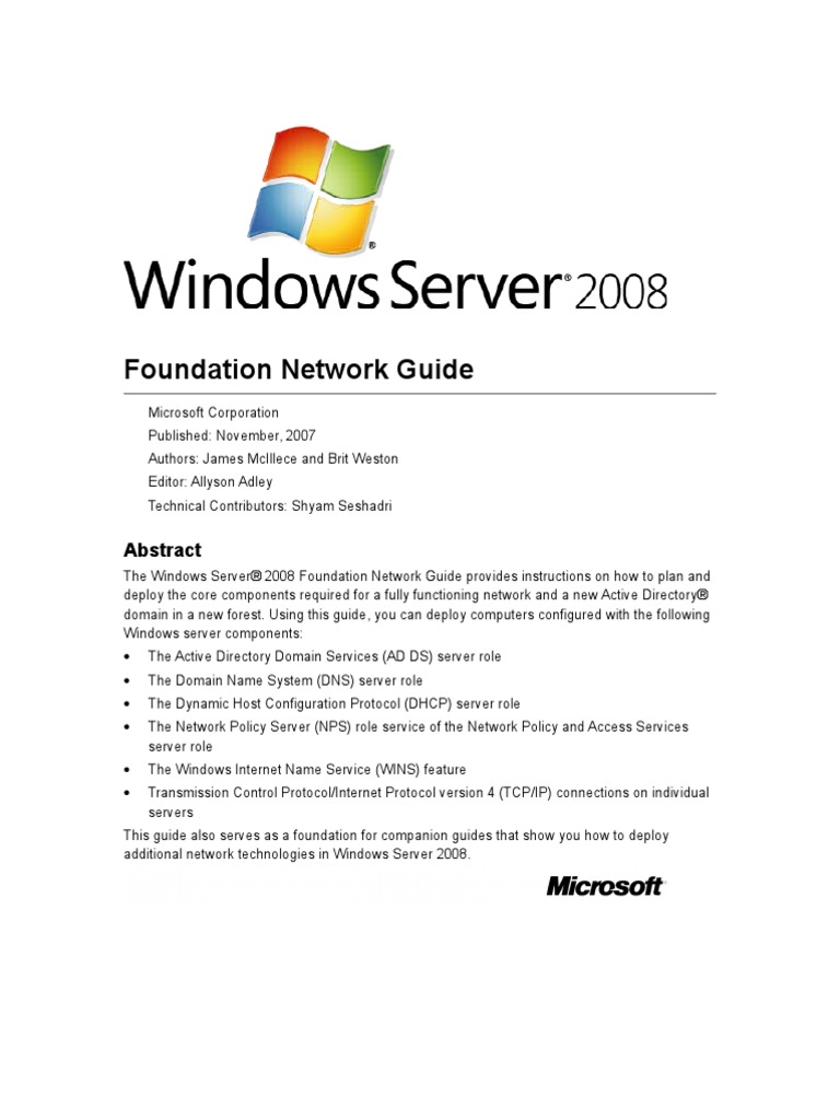 Windows Server 2008 | PDF